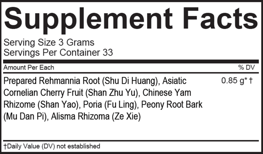 Product image for Liu Wei Di Huang Wan (Six Ingredient wit.