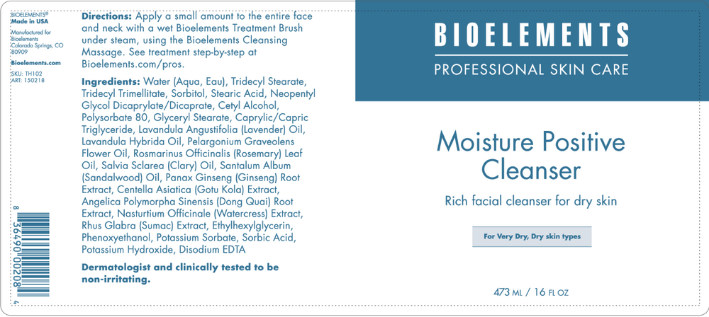 Product image for Moisture Positive Cleanser.