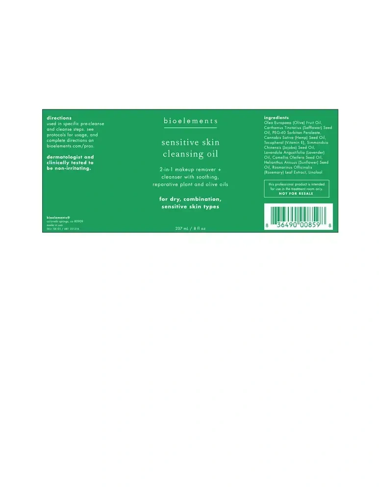 Product image for Sensitive Skin Cleansing Oil.