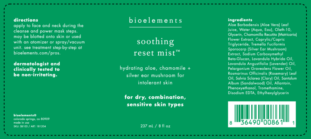 Product image for Soothing Reset Mist.