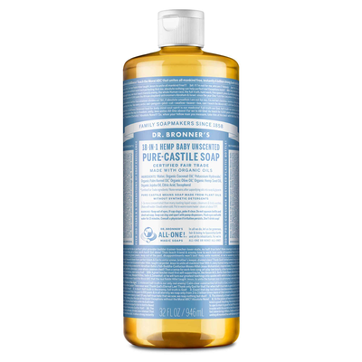 Baby Unscented Pure-Castile Soap 32 Ounces
