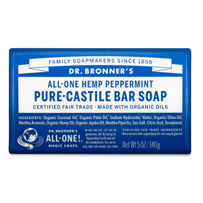 Peppermint Pure-Castile Bar Soap (5 Ounces) by Dr. Bronner's