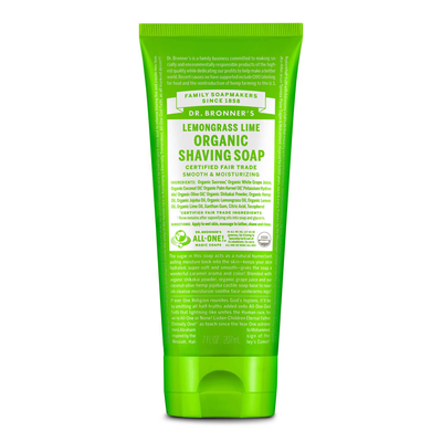 Lemongrass Lime Organic Shaving Soap 7 Ounces