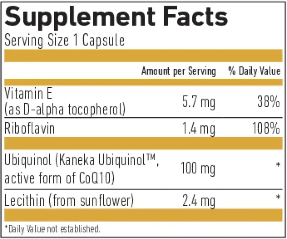 Product image for Ubiquinol CoQ10 Vegan GOLD.