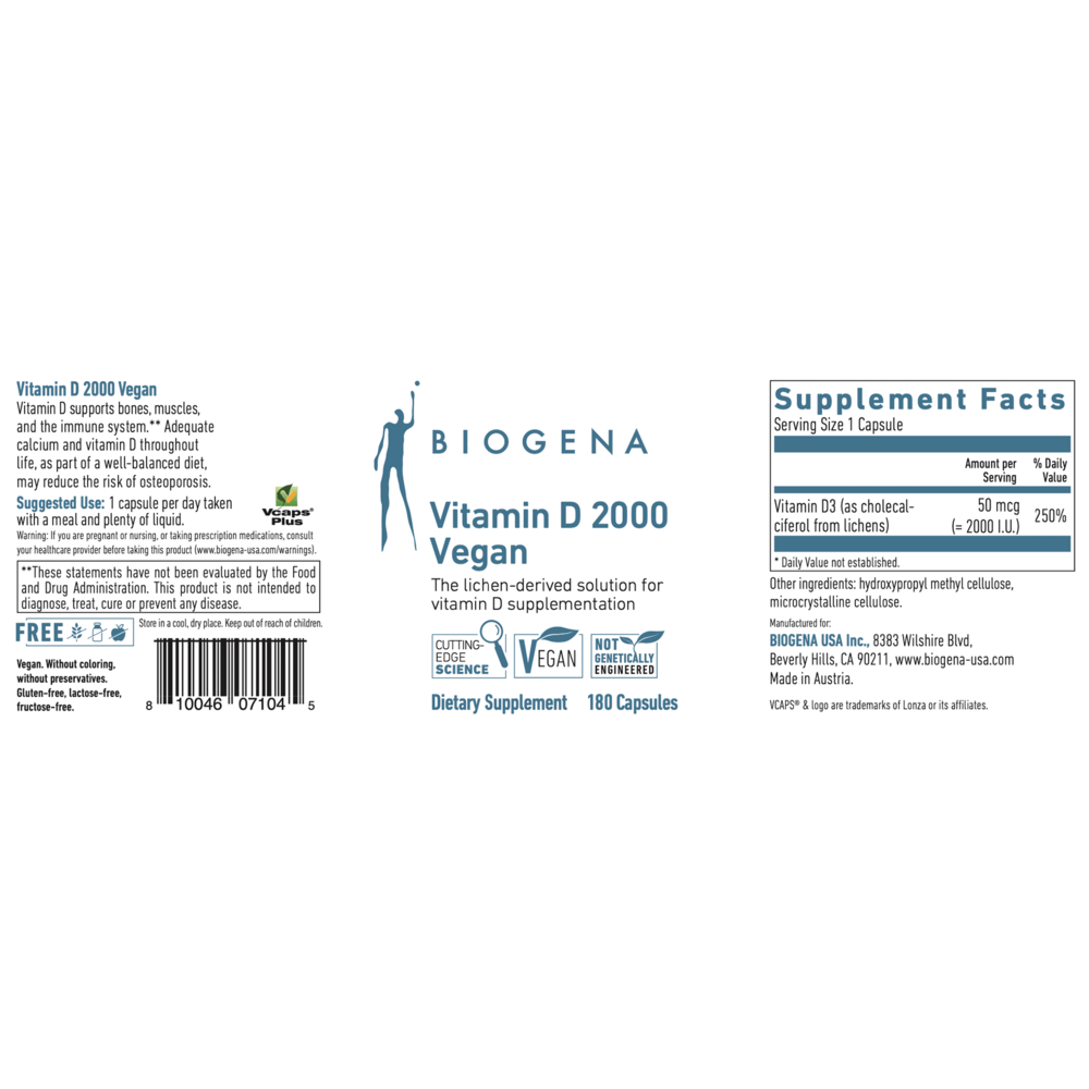Product image for Vitamin D 2000 Vegan.