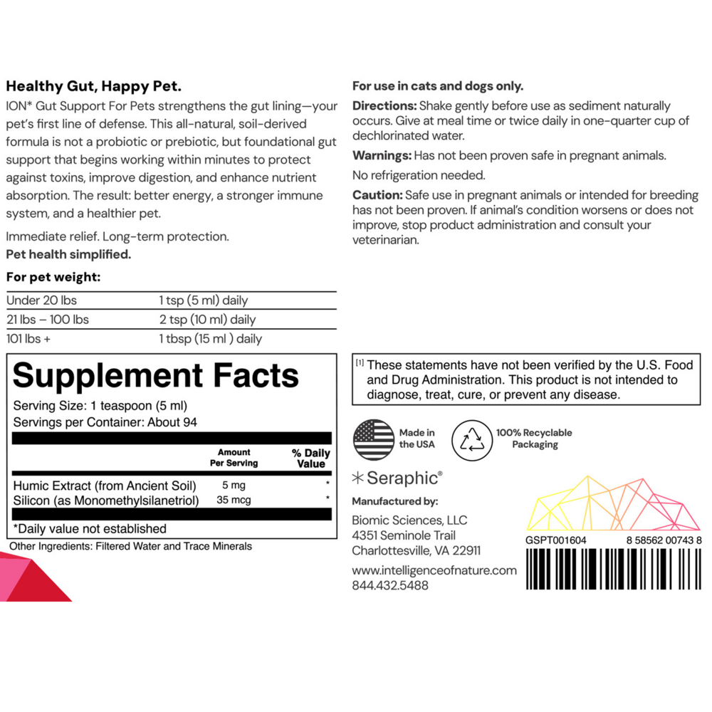 Product image for ION* Gut Support For Pets.