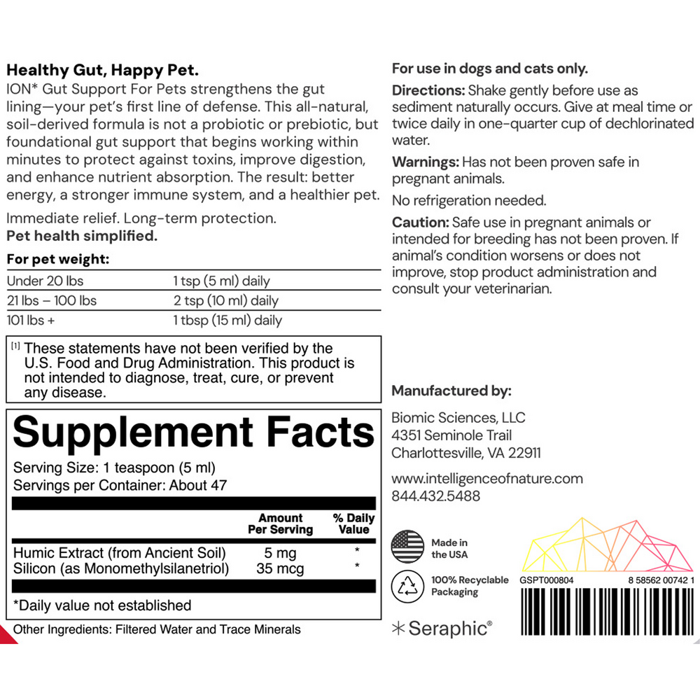 Product image for ION* Gut Support For Pets.