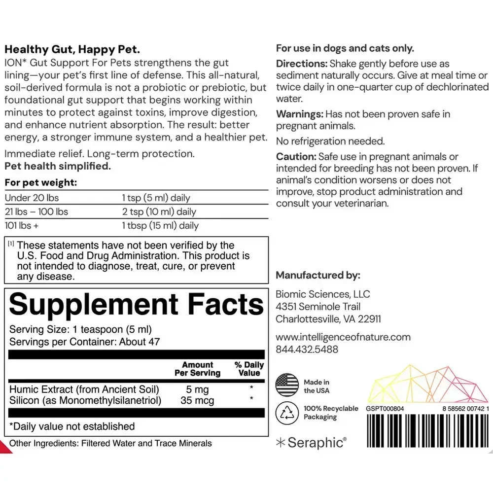 Product image for ION* Gut Support For Pets.