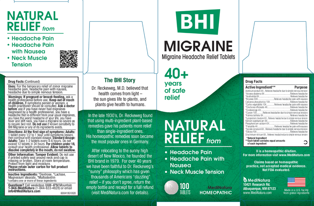 Product image for BHI Migraine.