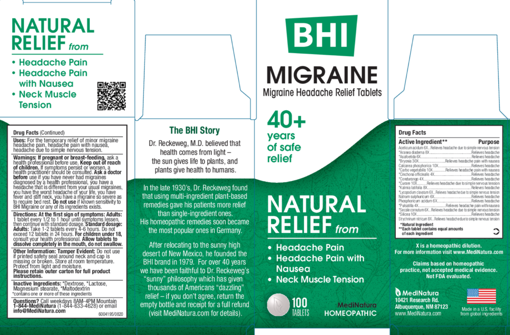 Product image for BHI Migraine.