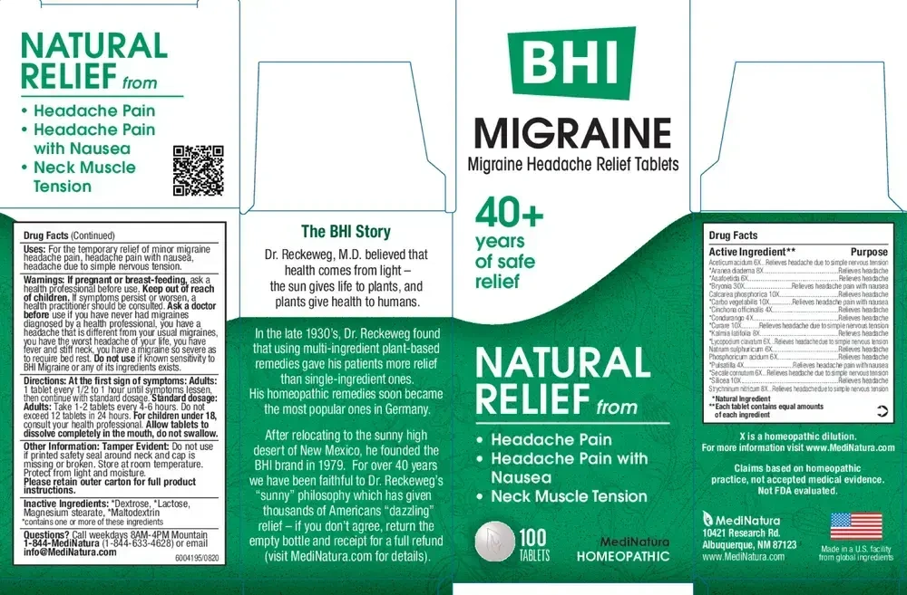 Product image for BHI Migraine.