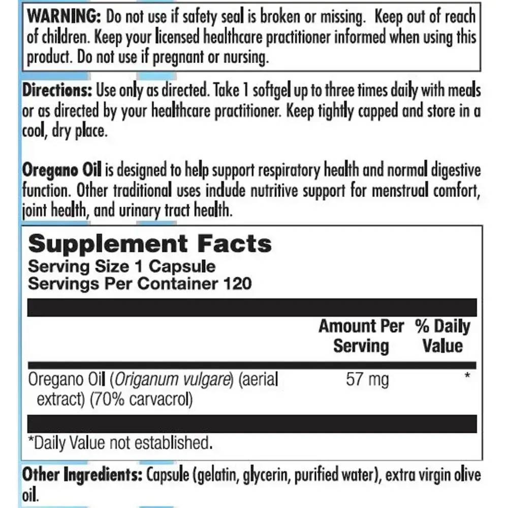 Product image for Oregano Oil.