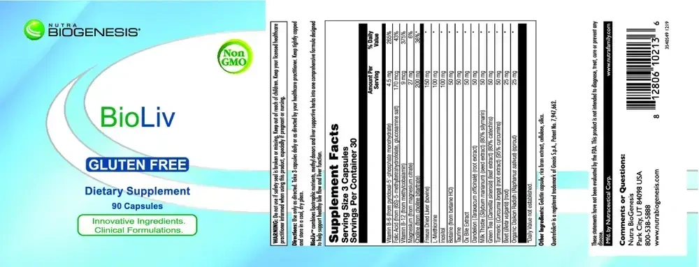 Product image for BioLiv (Lipotrophic Support Formula).