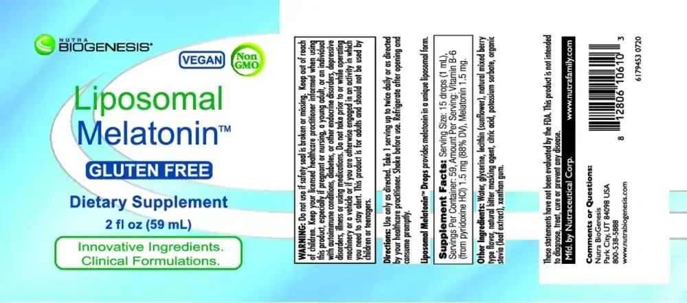 Product image for Liposomal Melatonin.