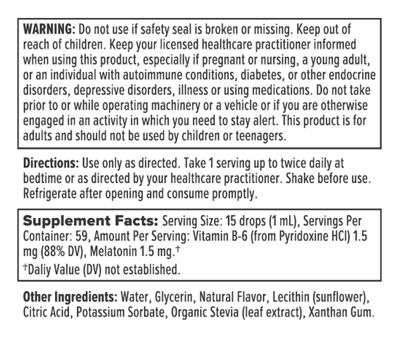 Product image for Liquid Melatonin.