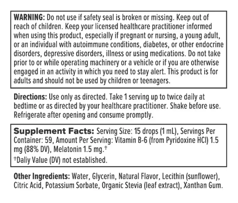 Product image for Liquid Melatonin.