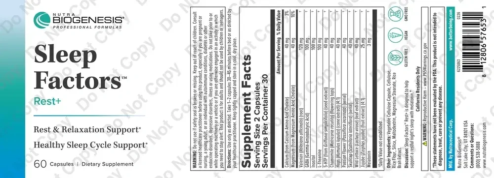 Product image for Sleep Factors.