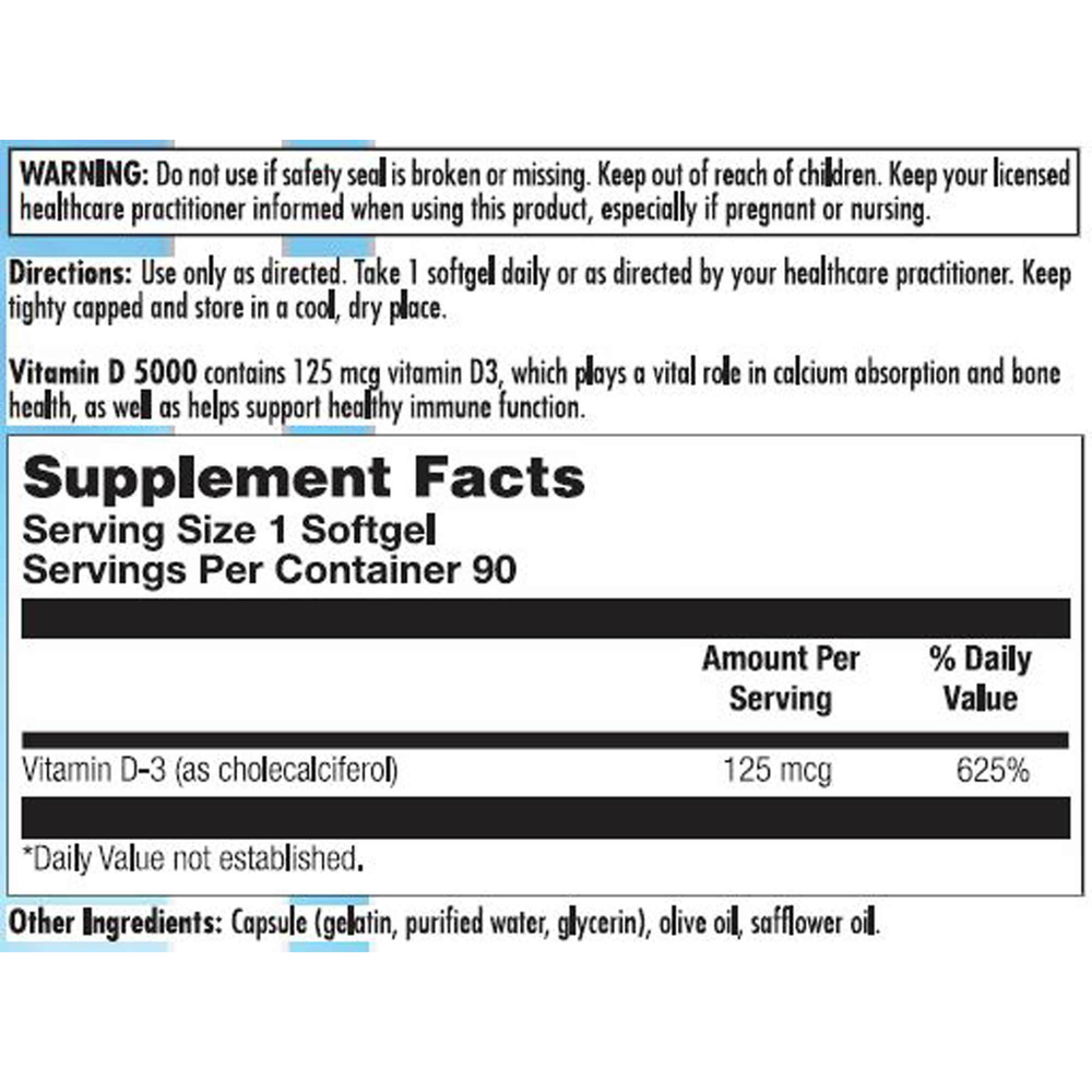 Product image for Vitamin D 5000.