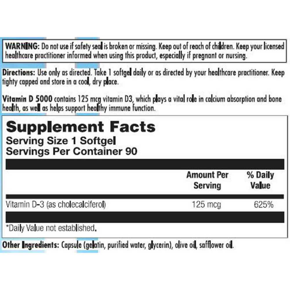 Product image for Vitamin D 5000.