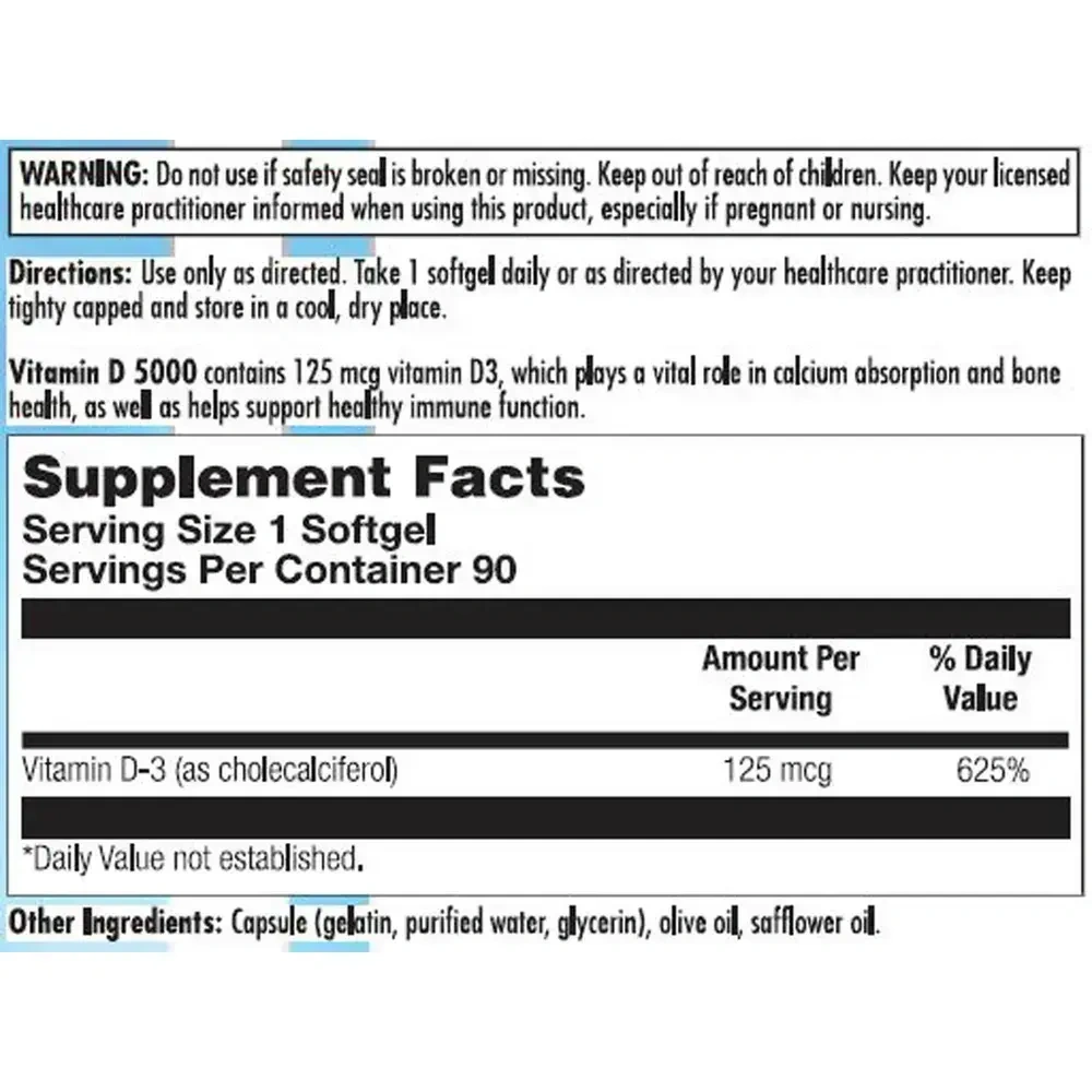 Product image for Vitamin D 5000.