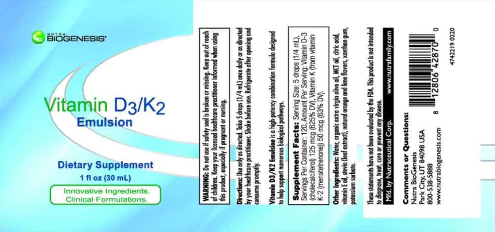Product image for Vitamin D3-K2 Emulsion.