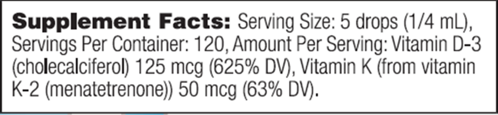 Product image for Vitamin D3-K2 Emulsion.
