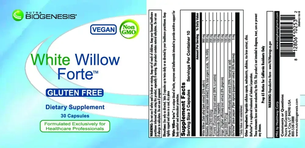 Product image for White Willow Forte.