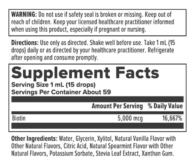 Product image for Biotin 5000.