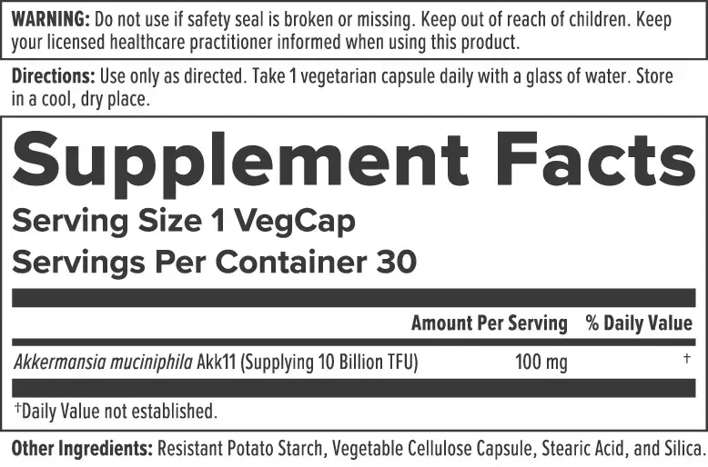 Product image for Akkermansia Postbiotic.