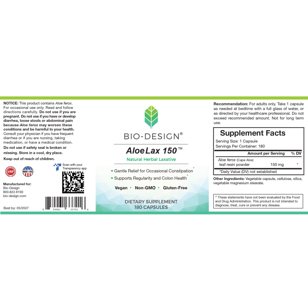 Product image for Aloe Lax 150.