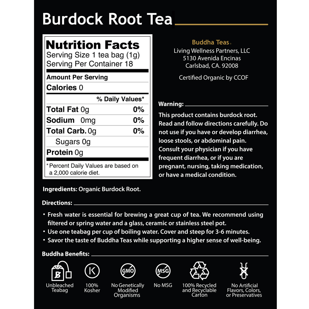 Product image for Burdock Root Tea.