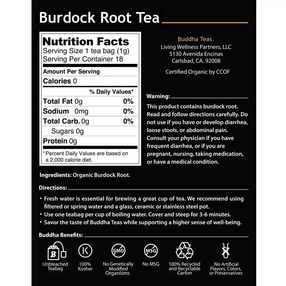 Product image for Burdock Root Tea.