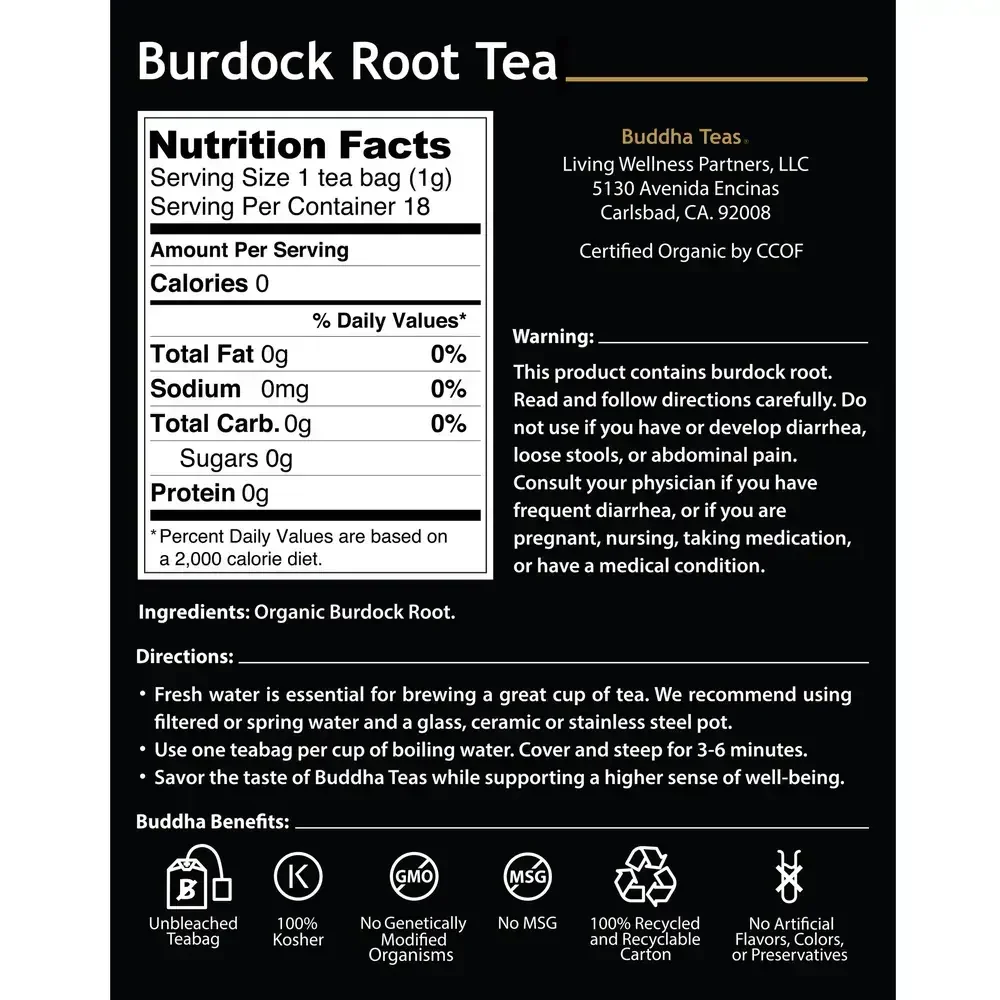 Product image for Burdock Root Tea.
