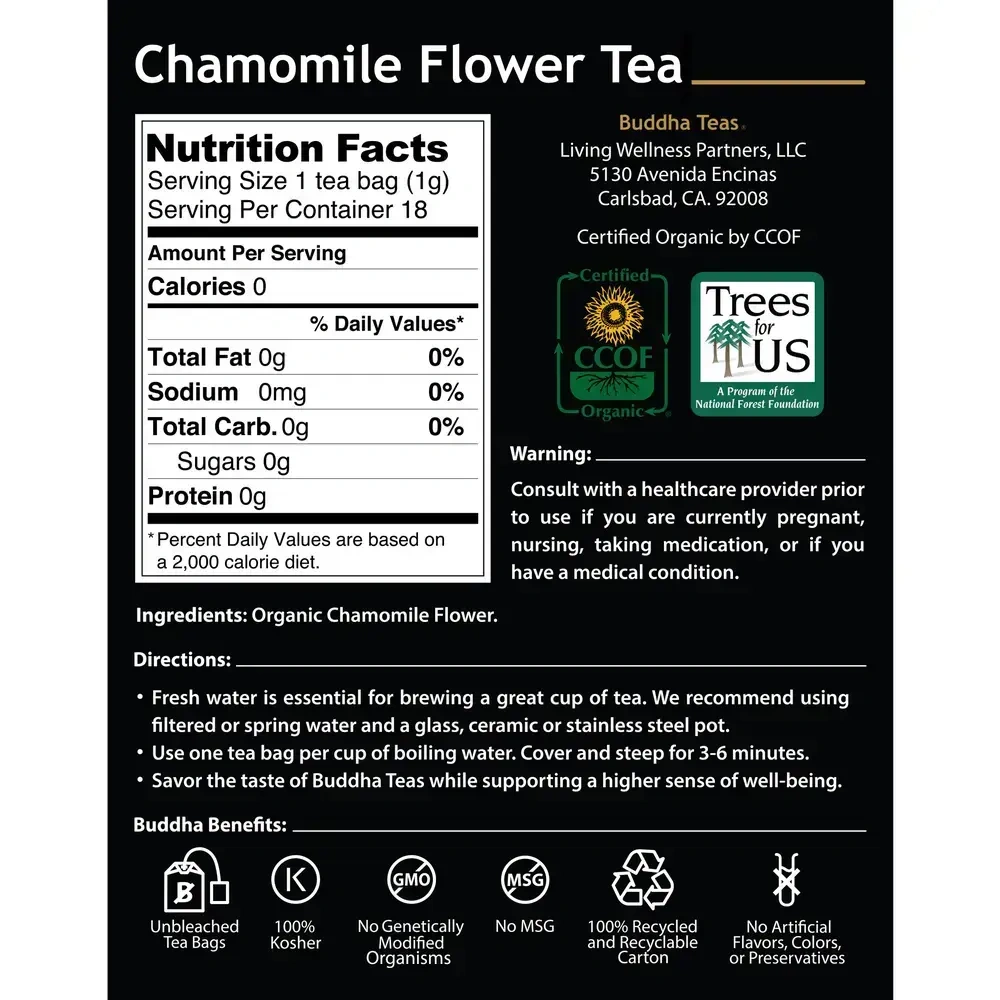 Product image for Chamomile Flower Tea.