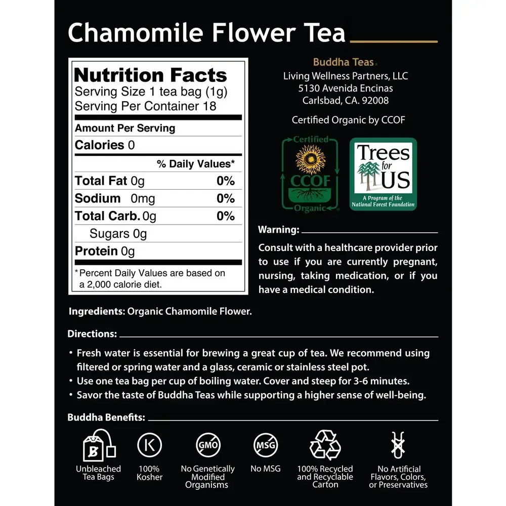 Product image for Chamomile Flower Tea.