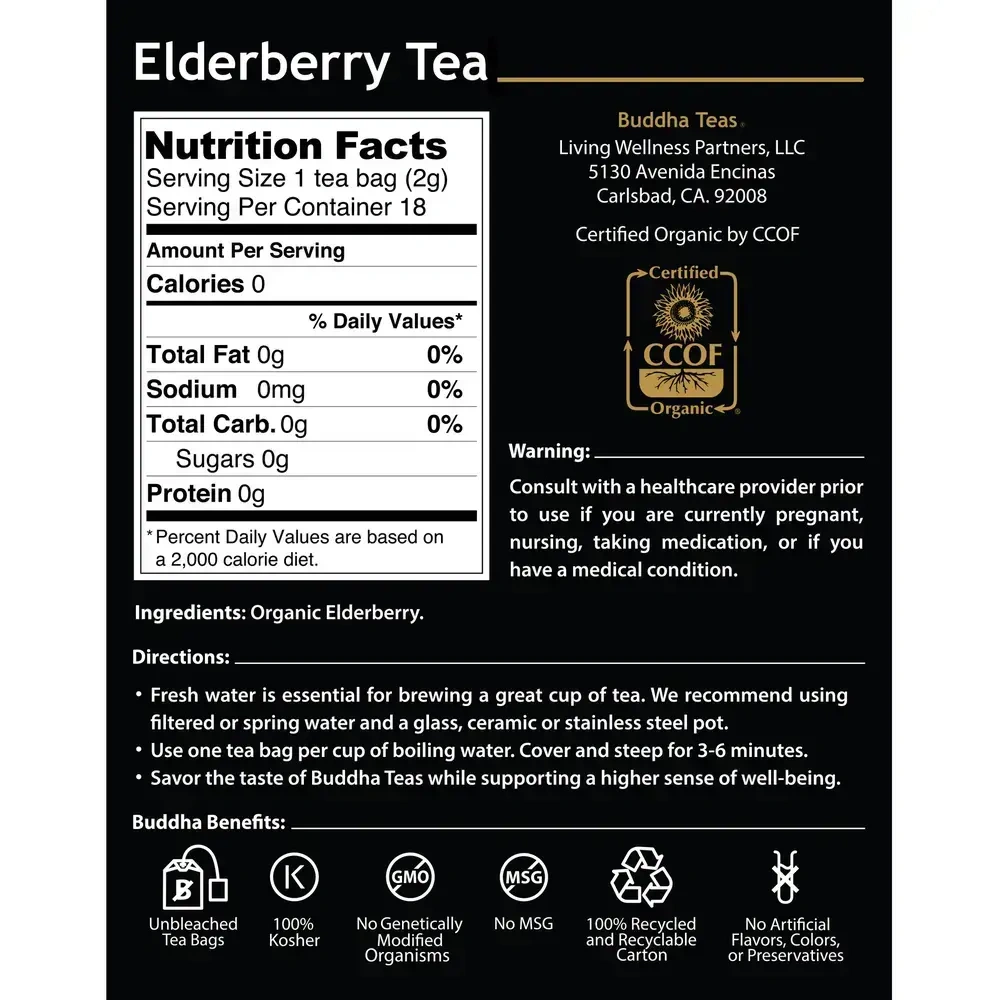 Product image for Elderberry Tea.