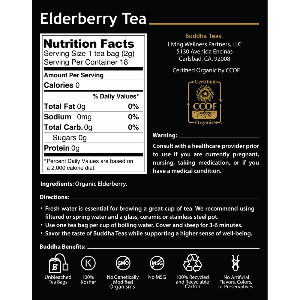 Product image for Elderberry Tea.