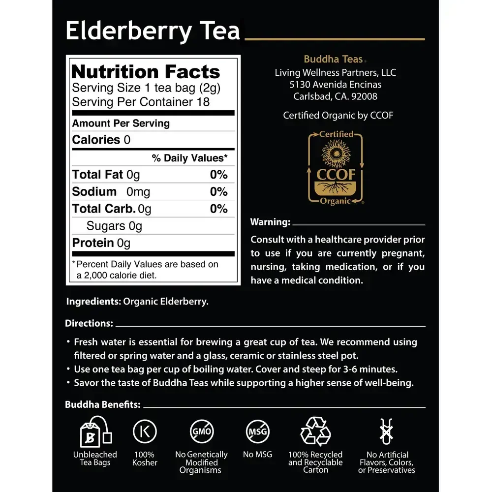 Product image for Elderberry Tea.