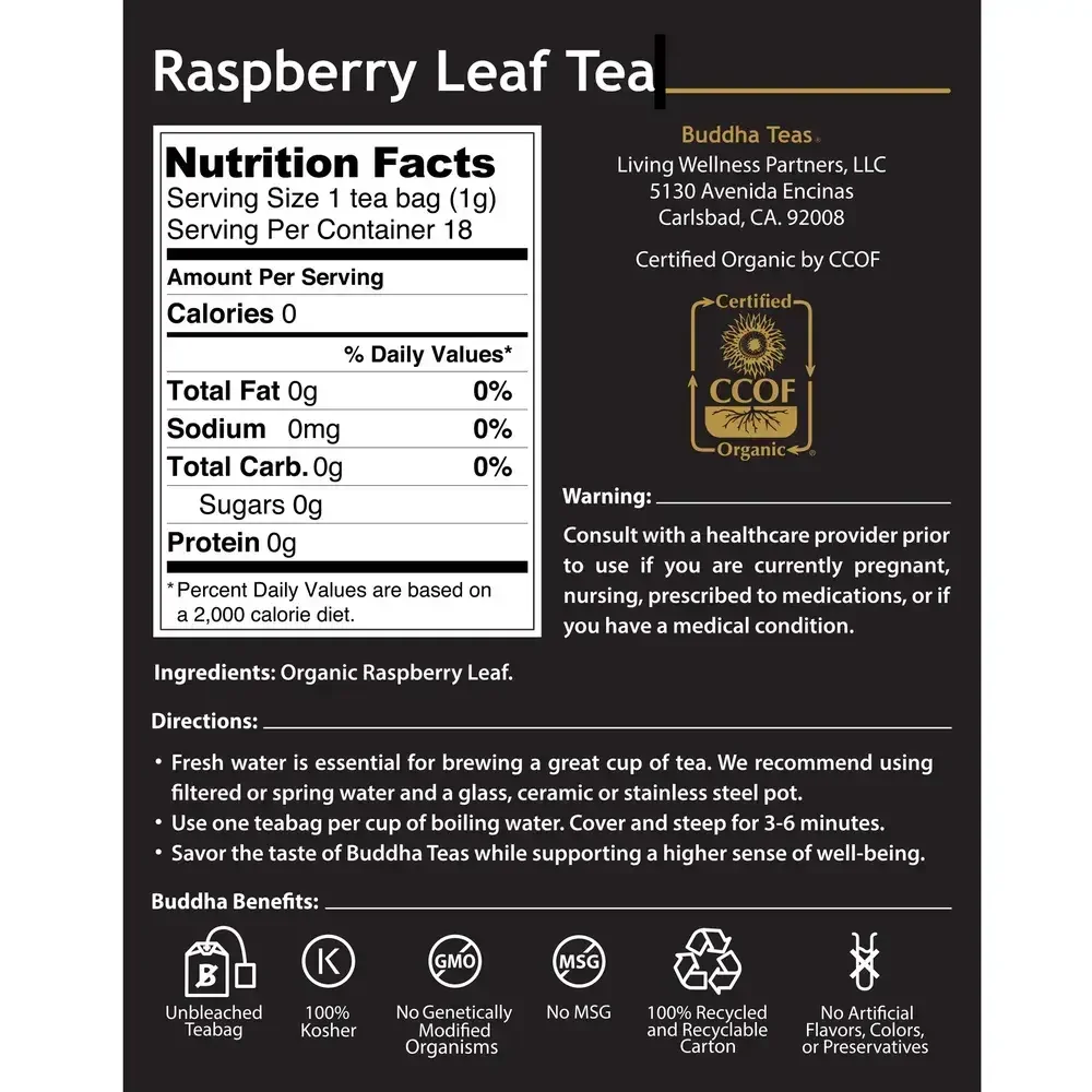 Product image for Raspberry Leaf Tea.
