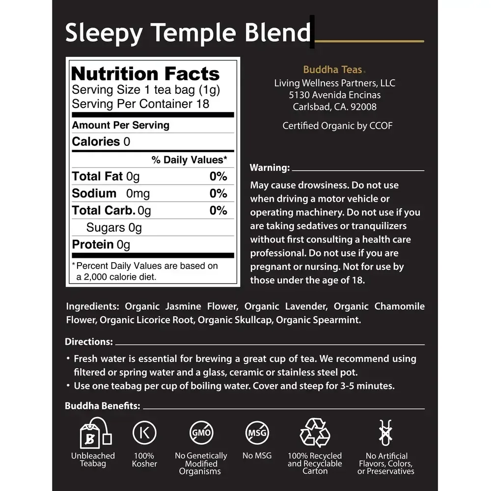 Product image for Sleepy Temple Blend.
