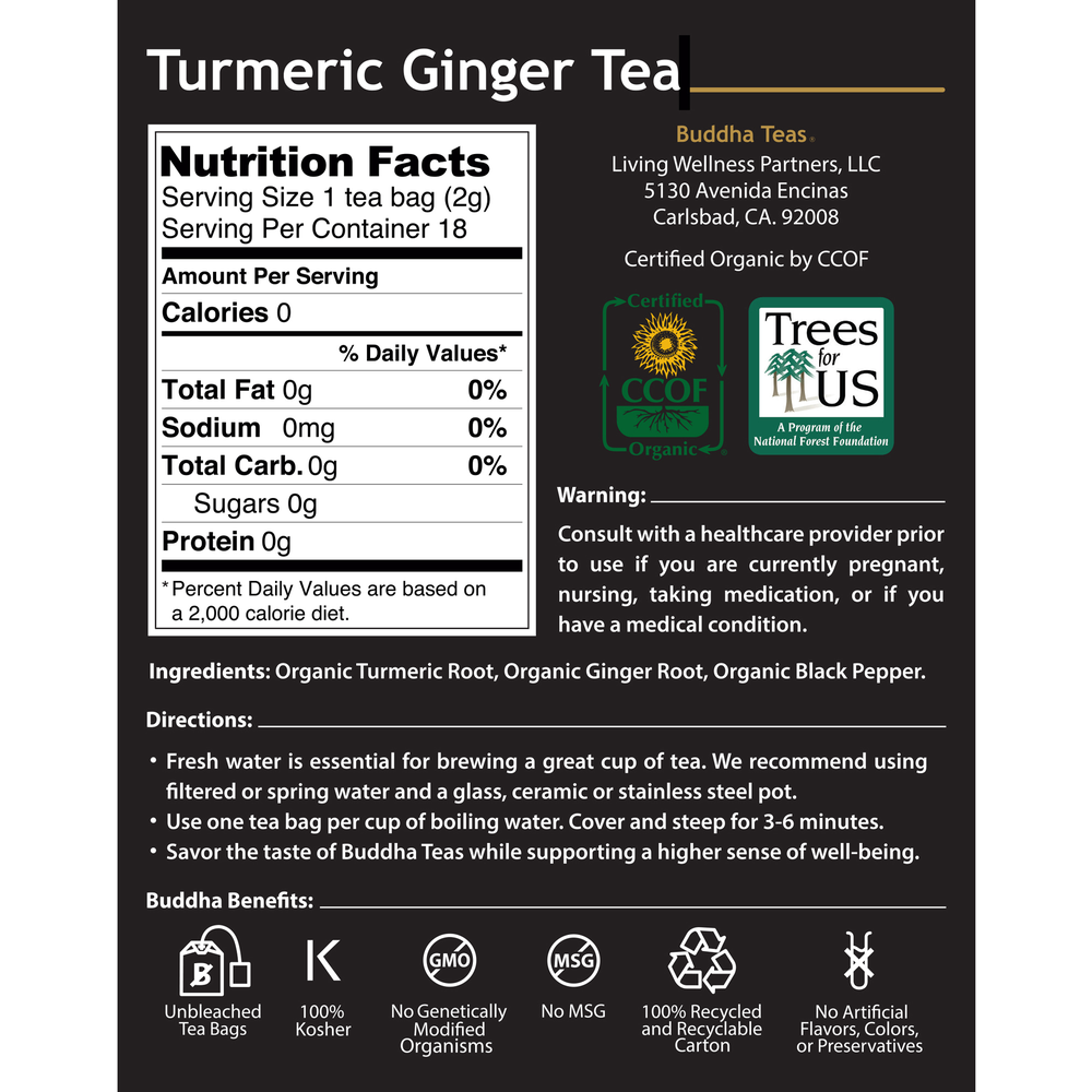 Product image for Turmeric Ginger Tea.
