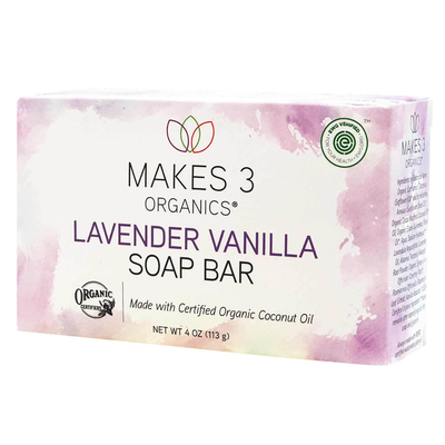 Lavender Vanilla Organic Soap Bar 4 Ounces