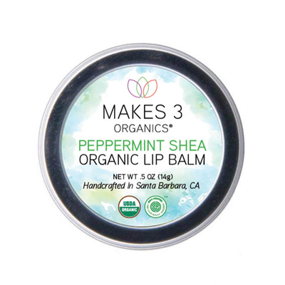 Peppermint Shea Organic Lip Balm 0.5 Ounce