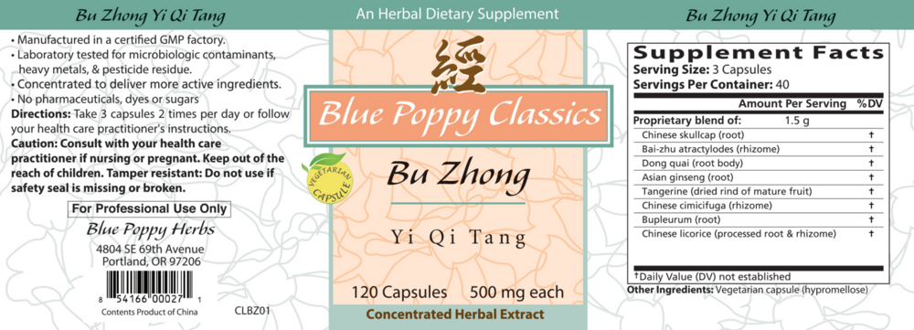 Product image for Bu Zhong Yi Qi Tang.