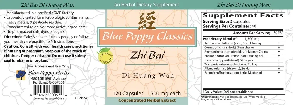 Product image for Zhi Bai Di Huang Wan.