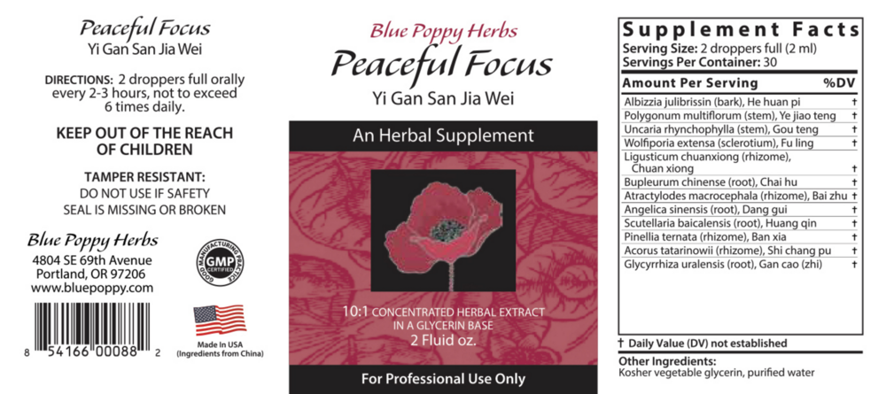 Product image for Peaceful Focus (liquid).