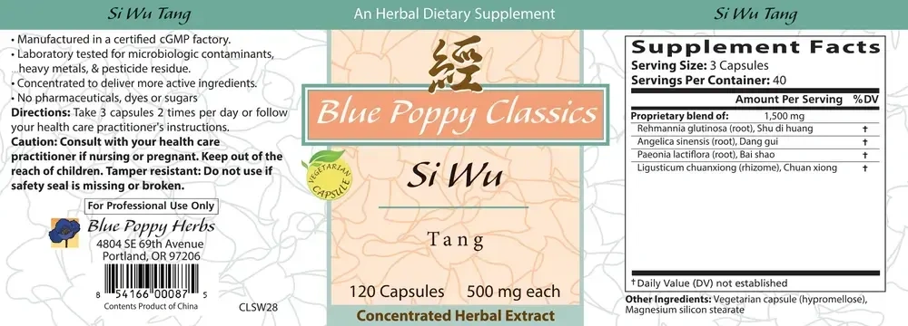 Product image for Si Wu Tang.