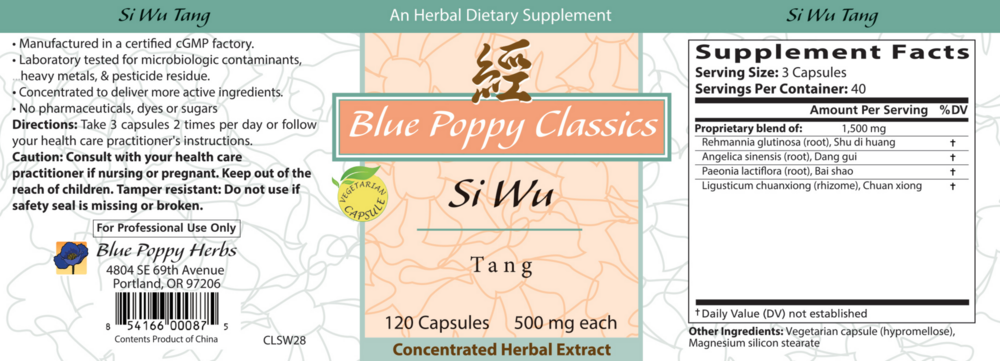 Product image for Si Wu Tang.