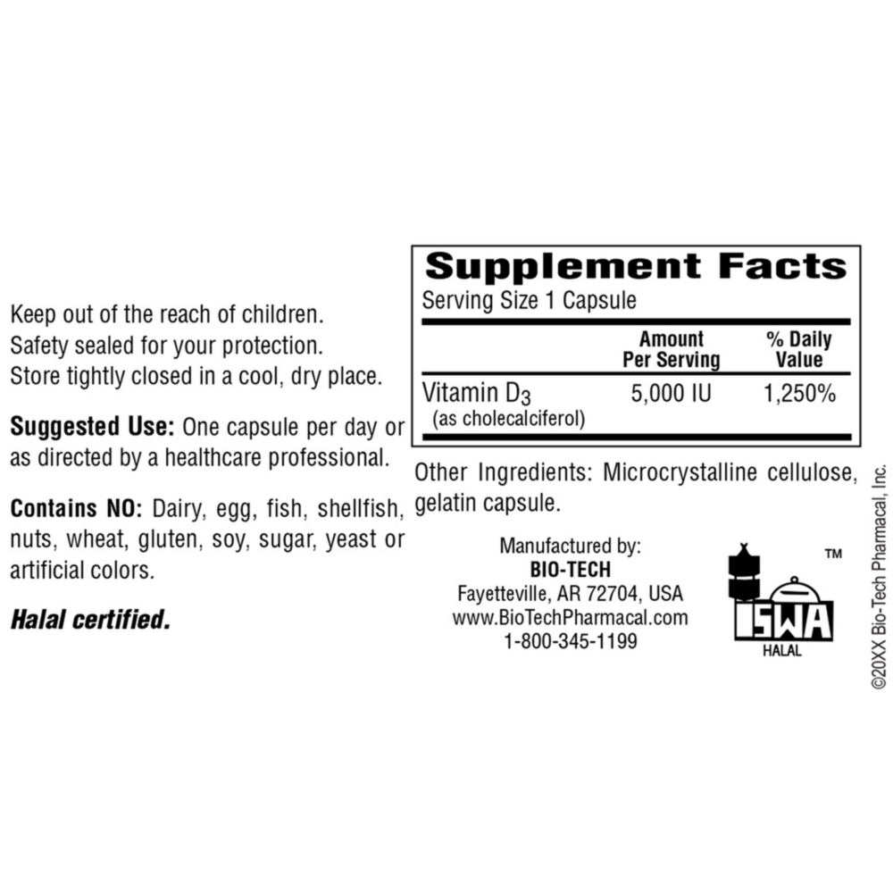 Product image for D3-5 5,000IU.