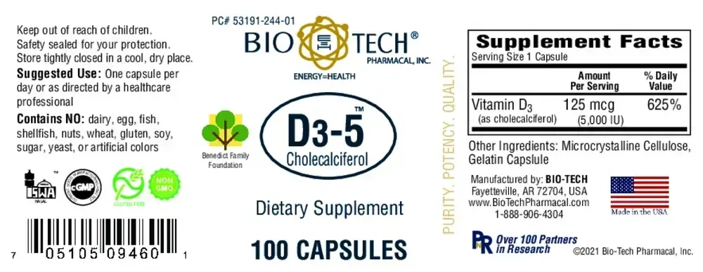 Product image for D3-5 5,000IU.